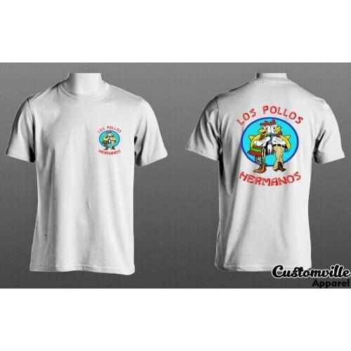 Los Pollos Hermanos Unisex T-Shirt Funny Breaking Bad Better Call Saul Shirt F&B Cotton Summer Printed O-Neck Street Wear Shirts