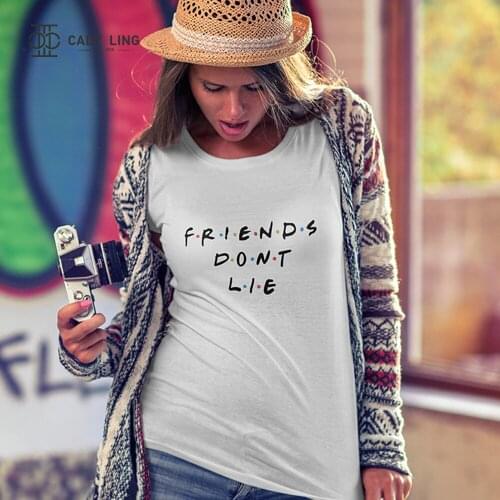 Funny T Shirt for Women Stranger Things Female Tshirt Friend Don't Lie Letter Print Tshirts Summer O-neck Hot Tv Series T-Shirt