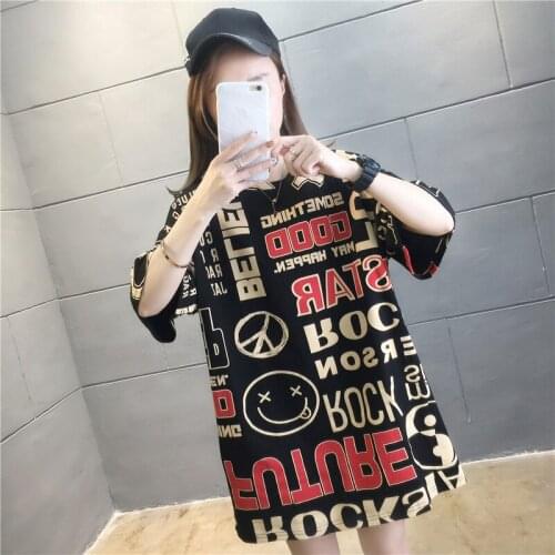 Foreign Trade Cutting Label In The Original List of Long Sleeve T Shirt Women Half Sleeve Oversize T Shirt Woman Tshirts