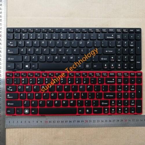 US new laptop keyboard for lenovo G580 Z580A G585 Z585 B580 G780 G770 G590 English red/black