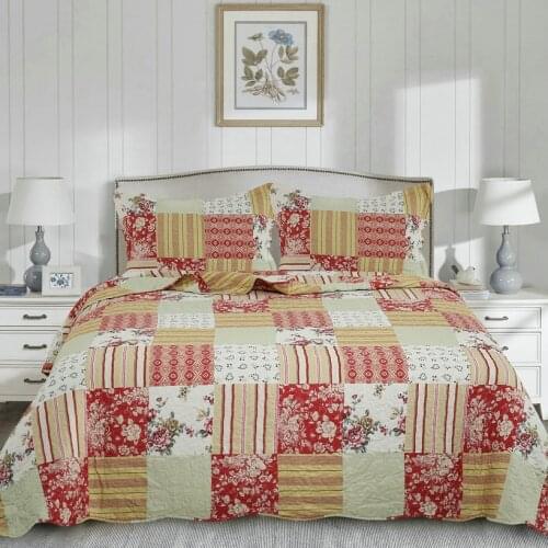 3 pcs Quilted Polyester Bedding Set Luxury Winter Bed Sheet Cover Anti-pilling Comforter Set Microfiber Summer Quilt Bedspreads