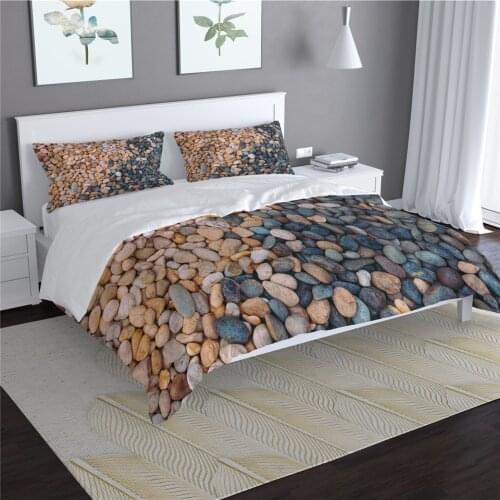 Stone Cobblestone 3D Duvet Cover With Pillowcase Single Double Bed Linen Bedding Set Queen King Twin Qulit Cover Home Textile
