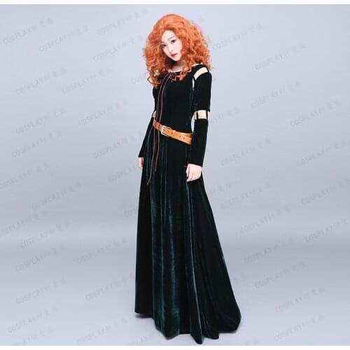 Princess Merida Adult Costume Brave Cosplay Dress Film/Movie Party Halloween Costumes Custom Made