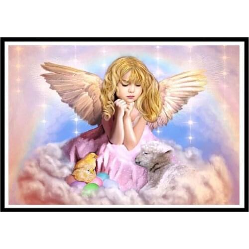 Religion Angel Girl DIY Embroidery Cross Stitch 11CT Kits Craft Needlework Set Printed Canvas Cotton Thread Dropshipping