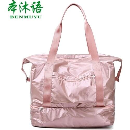 2019 New Style Pearl Travel Bag Solid Color Fashion WOMENS Bag Large Capacity Hand Shoulder Sports Fitness WOMENS Bag