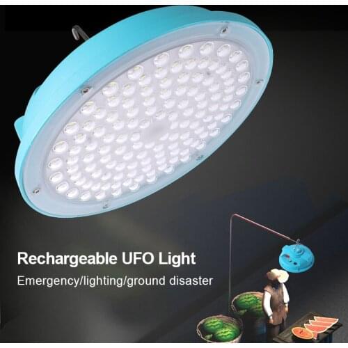 Rechargeable led UFO lamp household power outage emergency light bulb super bright outdoor camping night market stall lighting