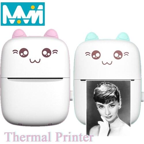 Portable Thermal Printer Pocket Printer Photo Pocket Thermal Printer 58 mm Printing Wireless Bluetooth For Android IOS Printers