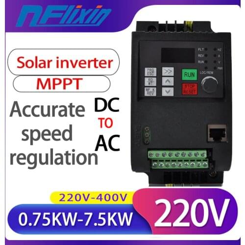 VFD solar Converter Inverter with Mppt 0.75kw 1.5kw 2.2kw 4kw 5.5kw 7.5kw DC To Ac 220-400v 3 Phase Input for solar Water pump