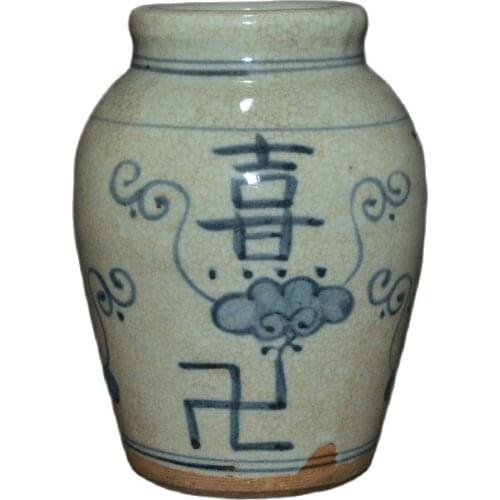 The early collection of hand-painted Qing Xi word cans and jars unearthed from the Ming Dynasty