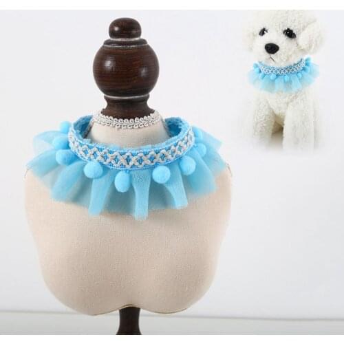 Scarf for Puppy Dog Cat Cute Lace Bandana Bib Scarf Kitten Princess Costume for Cats Small Dogs Pet Party Costume Accessories