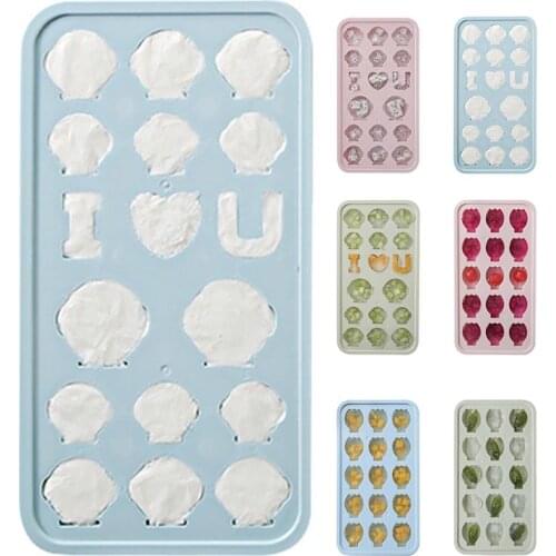 17 Grids Silicone Square Shape Form Ice Cube Mold Tray Fruit Popsicle Ice Cream Maker for Wine Kitchen Bar Drinking Accessories