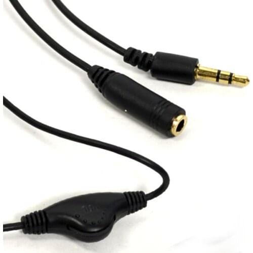 3.5mm Jack AUX Male to 3.5 mm Female Adapter Extension Cable M/F Audio Stereo Cord with Volume Control Earphone Headphone Wire