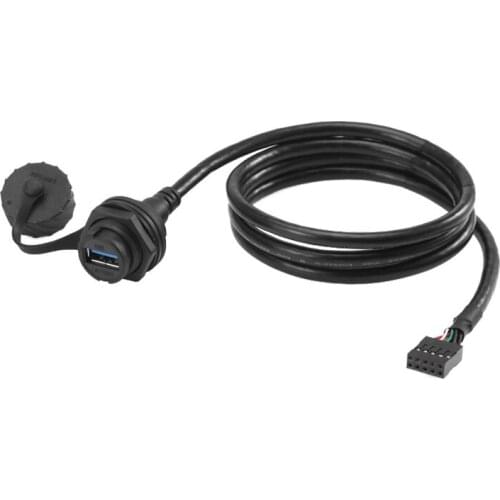 LSHITECH Outdoor 9 Pin Industrial Waterproof USB Socket Extension Cable Connector DuPont Terminal USB 3.0 Data Charging Adapter