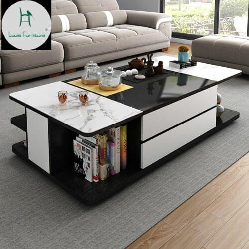 Smart Simple and Multifunctional Coffee Table Nordic New TV Cabinet Set Electric Lift Creative Furniture