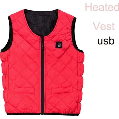 USB Thermal Electric Winter Heated Jacket Outdoor Camping Hiking Clothing Tactical Vest Heated Vest Infrad Battery Jacket