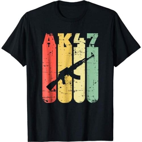 Vintage Ak-47 Kalashnikov Shirt Hot Sale Super Fashion Summer Fashion Funny Print T-Shirts Create Your Own T Shirt