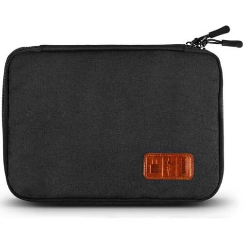 ZHS waterproof Ipad organizer USB data cable earphone wire pen power bank travel storage bag kit case digital gadget devices