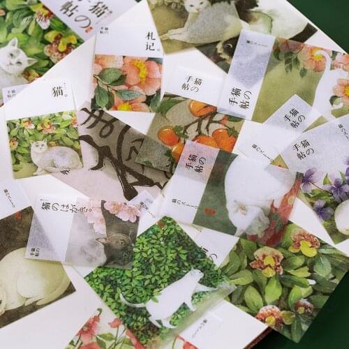 XINAHER 40pcs/Bag Vintage universe of poetry cat washi paper sticker decoration stickers DIY diary scrapbooking label sticker