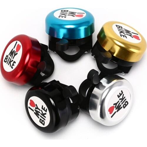 1PC Safety Bicycle Bell Cute Bike Horn Bicycle Bell Alarm Warning Bell Ring Bicycle Accessory I Love My Bike Print Clear Sound
