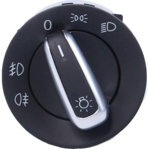 1PCS Chrome Headlight Switch For Golf 5 6 G-TI Mk5 Mk6 J-etta 5 Passat B6 T-iguan 5ND 941 431 A 5ND 941 431A 5ND941431A