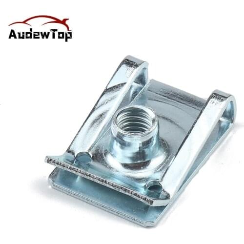 10pcs M4/M5/M6/M8 Car Nuts Speed Clip Fastener Assorted Kits 304 Stainless Steel U-shaped Clip Chimney Nut For Motorcycle