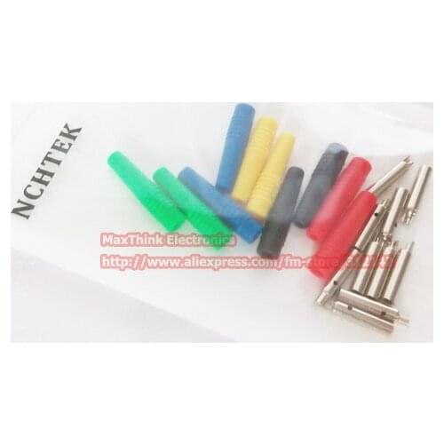 NCHTEK 2mm Copper Banana Jack Socket Solder Type Test Connectors Adapter 5 colors ,100pcs , Free shipping