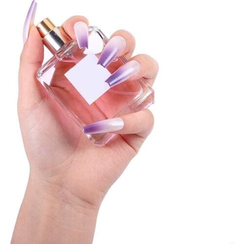 20 Pcs Nail Glitter Design Long Ballet Fake Nails Pink Red Orange Full Cover Press On Nail Tips Manicure Tool Decoration Beauty