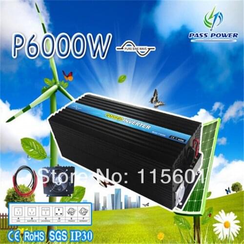 2019 New model 6000W DC 12V/24V/48V to AC 100V/110V/120V 220V/230V/240V Pure Sine Waveportable inverter,marine inverter