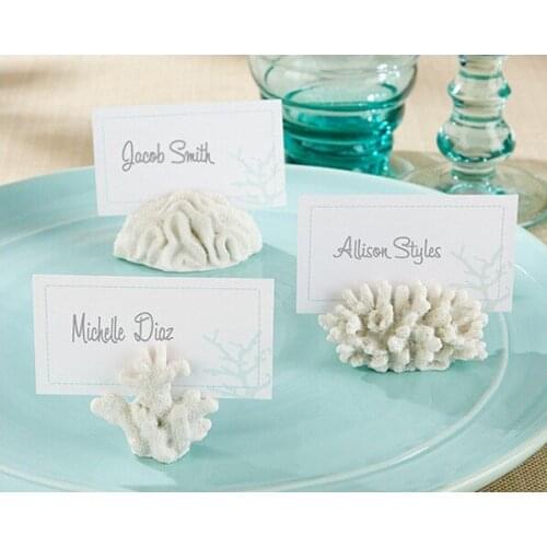300pcs Factory t Selling Wedding Decoration "Seven Seas" Coral Place Card Photo Holder wedding party photo frame