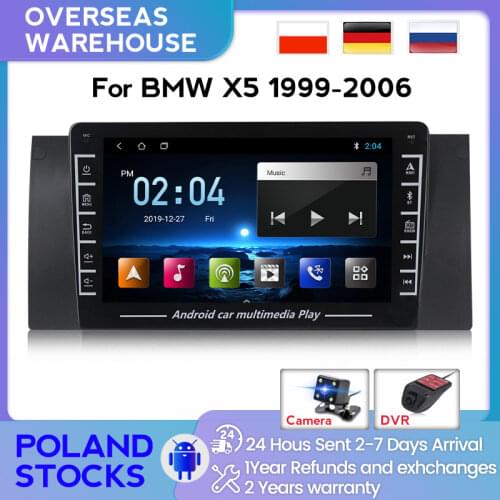 PL Stock 2din Android Car GPS Navigation Stereo Player For BMW E39 E53 X5 Multimedia FM Radio Stereo WIFI Steering wheel Control