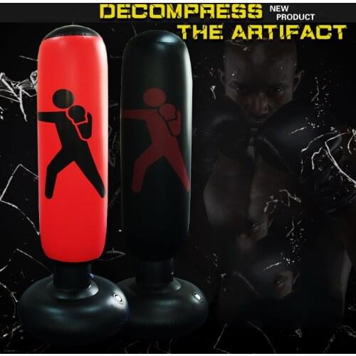 Boxing Bag PVC Flexible Inflatable Tumbler Type Increase Agility Punching Sandbag Free Standing Children Adults Foldable