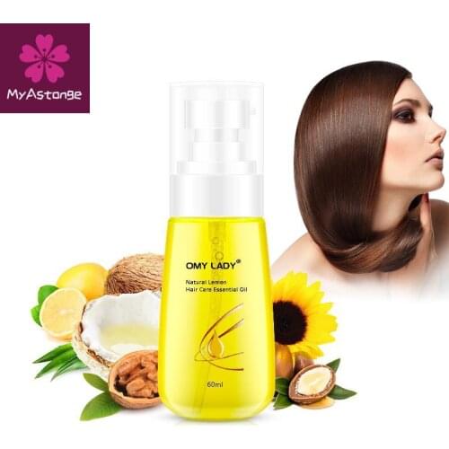 OMY LADY 60ML Natural Hair Essential Oil Deep Nourish Hairlines Repair Damaged Hair For Split Ends Long Hair Treatment Serum