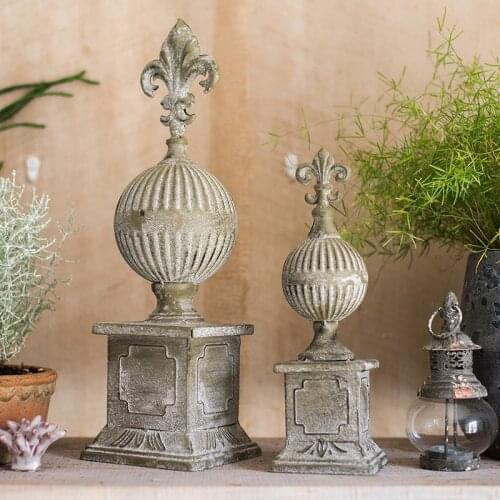 European Style Retro Iron Stigma Garden Outdoor Home Decoration Accessories Classical Ornaments