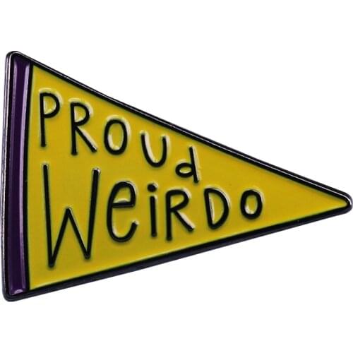 Proud weirdo flag badge rebel against conformity cool little quirky flair collection