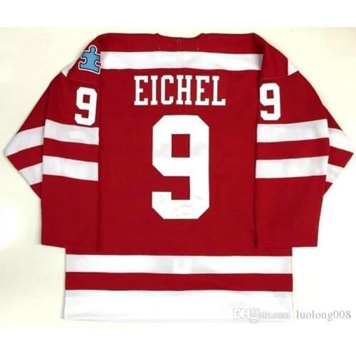 Custom BOSTON UNIVERSITY 9 JACK EICHEL Hockey Jersey Embroidery Stitched Customize any number and name Jerseys