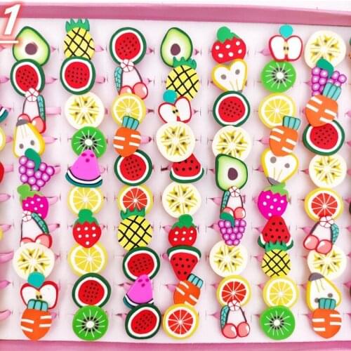 Fashion 100pcs/Lot Cute Childrens Resin Cartoon Rings Mix Style Heart Animal Flower Adjustable Open Band Jewelry Baby Girl Gift