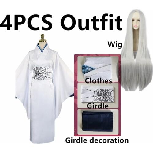 Anime Demon Slayer Kimetsu no Yaiba Spider Rui Mother Sister Cosplay Costume Wigs Halloween Costumes Party Dress Clothes