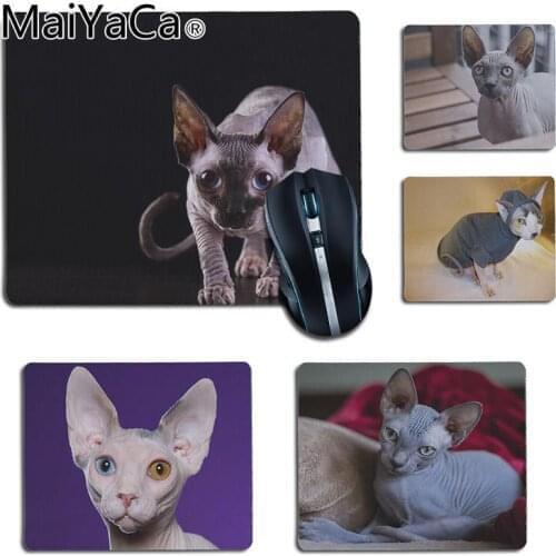 MaiYaCa Custom Skin cute Sphynx cat small Lovely Design Gaming MousePads for Dota2 CS mouse pad gamer