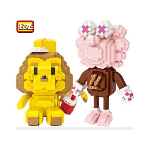 LOZ Diamond Blocks Pink Cartoon Animal Model Building Blocks Educational Gifts DIY Bricks Toys for Children 9229