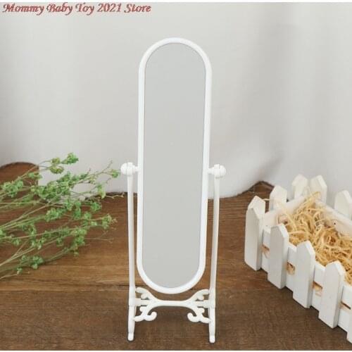Miniature Floor Rotary Furniture Mirror Toys For Accessories Doll House Dollhouse Kid Gifts