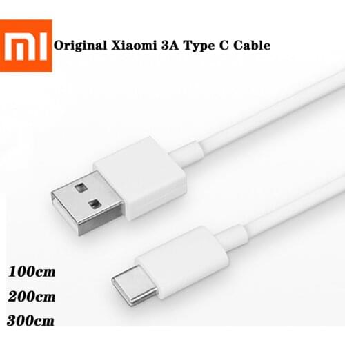 Original Type C Xiaomi Cable 3A Fast Charging Data Cord For Mi 10 9 se 9T Note 10 Lite Redmi Note 9S Charger Cord Wire 1m/2m/3m