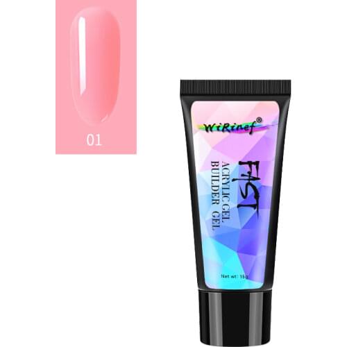 WiRinef 15ml Poly Nail Gel Glitter Builder Gel All For Manicure Nail Art Design Gel Nail Extension Nail Gel For Nails