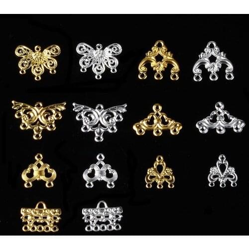 Tassel Alloy Hollow Pendant Diy Handmade Decoration Material Tassel Step Shake Porous Tassel Connecting Piece Tag Accessories