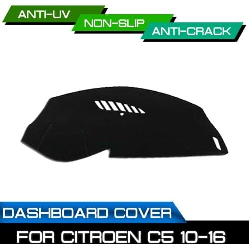 Car Dashboard Mat for Citroen C5 2010 2011 2012 2013 2014 2015 2016 Anti-dirty Non-slip Dash Cover Mat UV Protection Shade