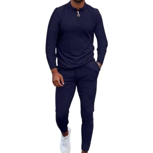 Skin-friendly Stylish Long Sleeve Pockets Sports Suit Sportswear Sweatsuit Solid Color for Running