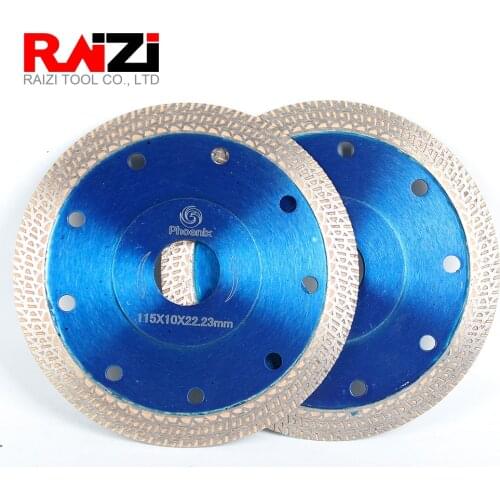 Raizi 115/125mm Mesh Turbo Diamond Saw Blabe Porcelain Tile Hot Pressed Cutting Disc Marble Circular Saw Blade