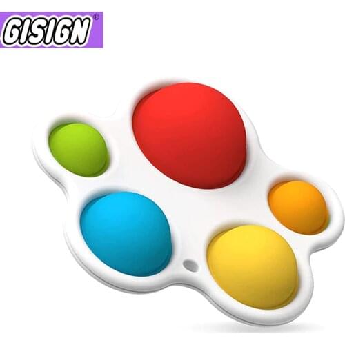 Sensory Simple Dimple Fidget Toy Set Stress Relief Autism Anxiety Relief Stress Push Bubble keychain For Kids Adult