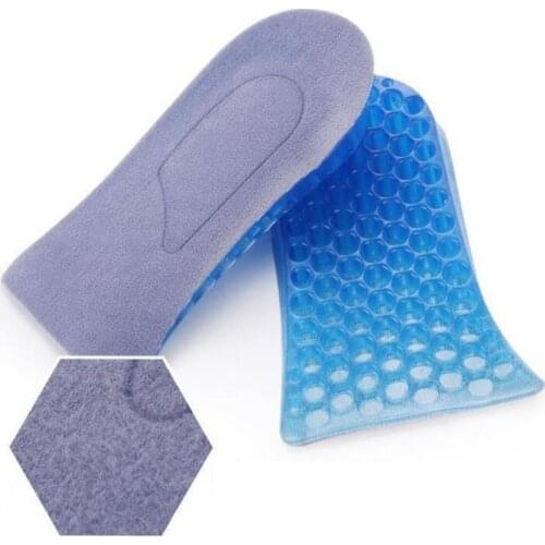 1 Pair Silicone Insole Women Shoe Heel Pads 2CM Height Increase Pad Inserts Soft Massage Woman Heel Protector Insoles for Shoes