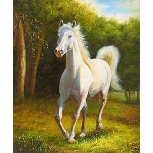HIGH QUALITY HAND PAINTED ANIMAL OIL PAINTING ON CANVAS : "HORSE" 24"X36"