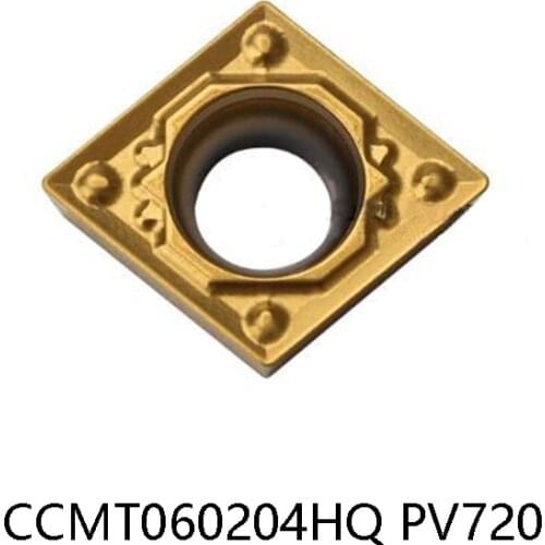 100% Original 10pcs CCMT060204HQ PV720 CCMT060204 HQ CCMT 060204 Lathe Cutter Turning Tool Carbide Inserts for Steel